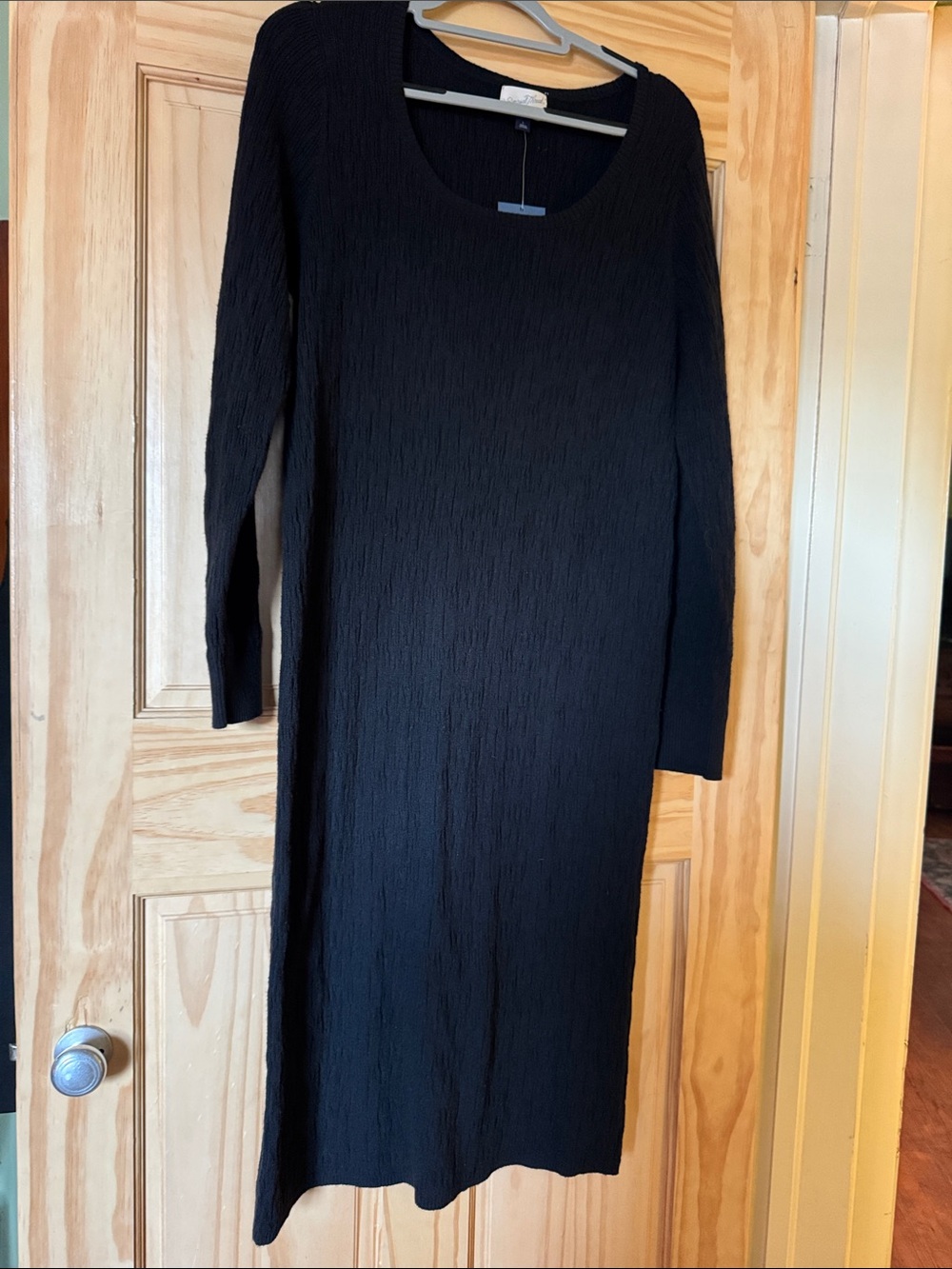 Universal Thread Classic Black Long Sleeve Midi or Maxi sweater Dress